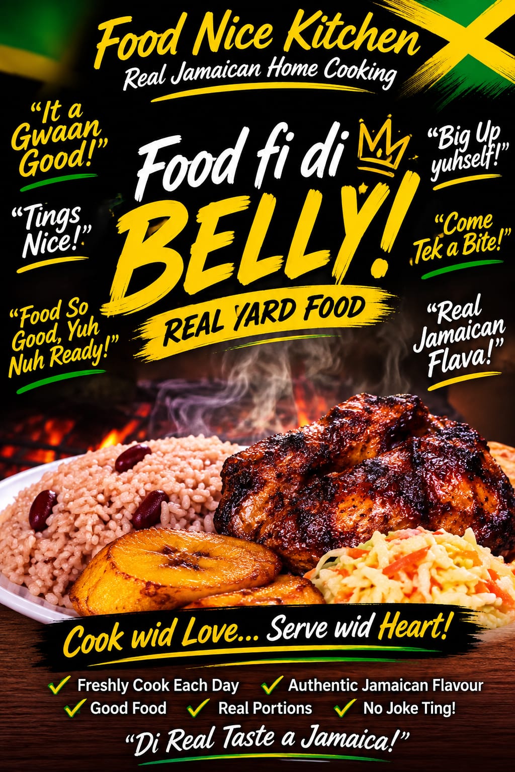 Food Nice Kitchen — Food fi di belly, real yard food